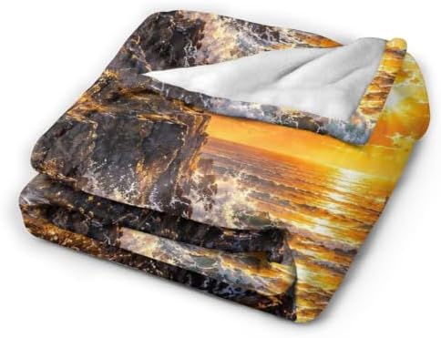 Lighthouse Ocean Blanket Coastal Nautical Throw Stuff Gifts 80"x60" - Image 4