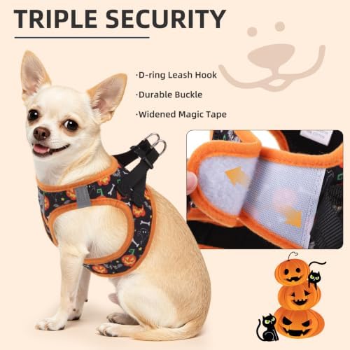 PUPTECK Halloween Dog Harness, Collar and Leash Set No Pull for Small Sized - Image 5