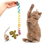 Glaciart One Wool Cat Toy Set with Catnip, 3 Pcs Mouse, Lizard and Spiral Toys for Interaction and Boredom Relief, Encourages Exercise and Play - Image 3
