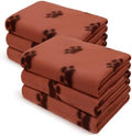 LINENLUX Fleece Dog Blankets 6-Pack, Soft Stretchy for Small Medium Puppy by LINENLUX