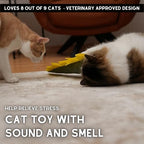 pawdaz Large Cat Toy Dino - Catnip Matatabi Silvervine Filled Help Relief Stress Interactive Indoor Cat Kicker (Green) - Image 3