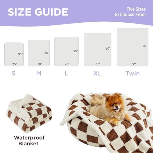 LE SURE Waterproof Dog Blankets for Medium Dogs Cute 3D Jacquard,30x40 - Image 5