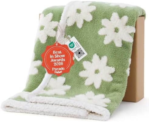 LE SURE Waterproof Dog Blankets for Large Dogs Cute Cozy 3D Jacquard,40x50 by Lesure