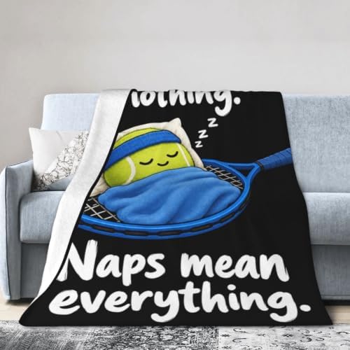 Sleepy Tennis Blanket Throw Gift for Girls Women 80"X60" - Image 4
