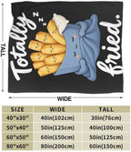Sleepy Fries Blanket Throw Gift for Girls Women 80"X60" - Image 7