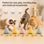 Corduroy Chick Cat Toys Catnip Feather Toys for Indoor Kittens - Image 3