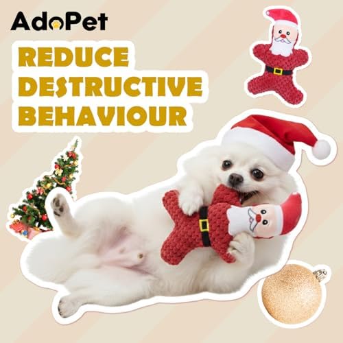 Santa Claus Squeaky Dog Toy – Soft Christmas Plush Pet Toy with Built-in Squeaker for Small and Medium Dogs, Holiday Fetch & Interactive Play - Image 6