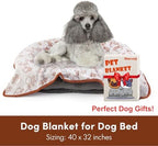 Stuffed Brown Soft Dog Blanket for French Bulldog Gifts, 32x40 inches, Premium Brown Flannel Fleece Blanket, Newborn Puppy Kitten Boy Essentials - Image 6