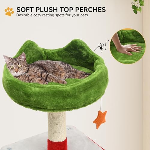 YITAHOME 75in Christmas Cat Tree Tower for Indoor Cats with Cat Condos - Image 4