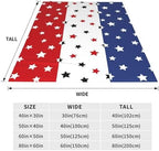 Independence Day Red Blue Stars Blanket, 4th of July Soft Cozy Throw Blanket, Patriotic Warm Lightweight Flannel Blanket for Bed Sofa Couch Chair 50" x 60" - Image 7