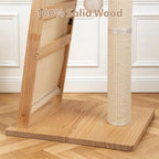 31.5" 3-in-1 Natural Pine Wood Cat Scratching Post Large - Image 5