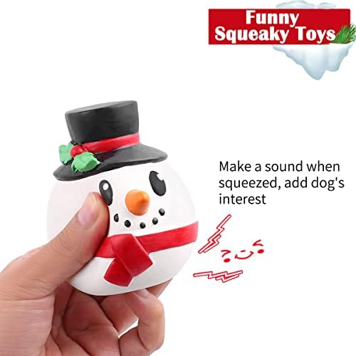 Malier 3 Pack Christmas Dog Toys, Funny Latex Dog Chew Toy, Squeaky Interactive Dog Toys for Puppy Small Medium Pets Dogs - Image 4