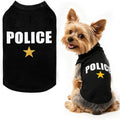 BINGPET Police Dog Shirt, Soft Cotton Puppy T-Shirt, Halloween Cop Costumes by BINGPET