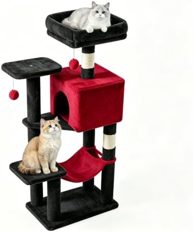 DUMOS 44 in Cat Tree Tower with Natural Sisal Scratching Posts by DumosLifestyle