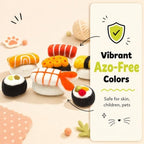 Glaciart One Wool Sushi Cat Toy Set with Catnip, 7 Pcs Cute Felt Cat Toys for Interaction and Boredom Relief, Encourages Exercise, Exploring and Play - Image 6