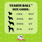 Jolly Pets Teaser Ball Dog Toy, Large/8 Inches, Blue, Model Number: 1508 BL