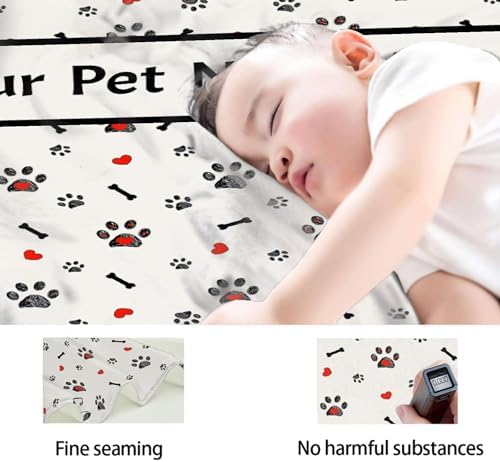 Personalized Puppy Name Blanket, Custom Dog Name White Truck Blankets, Gift for Girls Personalized Puppy Name Lover, 50"x60" Soft Lightweight Plush Throw Blanket for Couch Bed Sofa Decoration - Image 4