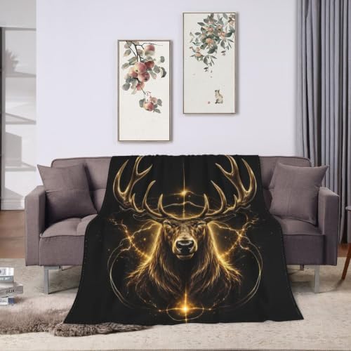 Deer Antler Blanket Wildlife Deer Throw Stuff Gifts 50"x40" - Image 6
