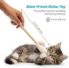 Glaciart One XXL Swabs Cat Toys with Catnip - 2 Pk | Durable for Chew, Cute Cat Toys Interactive Kitty for Boredom, Exercise, & Play | Filled w/Organic Catnip for Anxiety & as Digestive Aid - Image 2