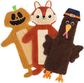 SCENEREAL Halloween Thanksgiving Stuffless Dog Squeaky Toys - 3 Pack Interactive Puppy Crinkle Plush Chew Toys for Small Medium Large Dogs Boys Girls by SCENEREAL