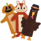 SCENEREAL Halloween Thanksgiving Stuffless Dog Squeaky Toys - 3 Pack Interactive Puppy Crinkle Plush Chew Toys for Small Medium Large Dogs Boys Girls by SCENEREAL