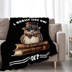 Owl Blanket Book Throw Blankets Funny Gifts for Girls Boys Kids Soft Cozy Fleece Plush for Couch Sofa Bed 60"x50" - Image 5