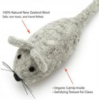 Glaciart One Wool Cat Toy Set with Catnip | Interactive Cat Toys for Play, Exercise & Boredom Relief | Mouse, Lizard & Swabs - Image 2
