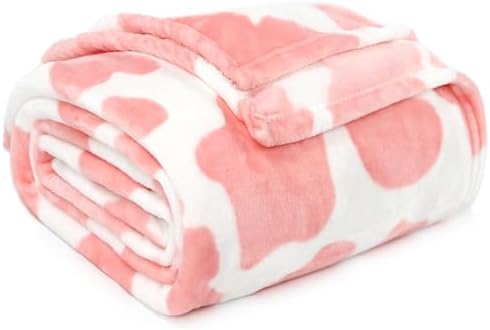 Pink Throw Blanket for Girls, 40x50 inches by IMUKU