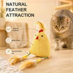 Corduroy Chick Cat Toys Catnip Feather Toys for Indoor Kittens - Image 2