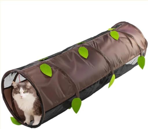 48" Cat Tunnel Mesh Play House | Collapsible Design | Breathable Mesh | Indoor & Outdoor | Connects to Cat Tents
