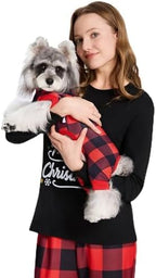 XPUDAC Christmas Dog Pajamas for Small Medium Dogs Puppy Clothes, Plaid 2XL by XPUDAC