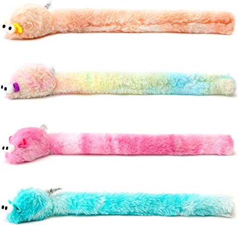 CHIWAVA 4PCS 15" Long Soft Plush Cat Toys Mice with Bell Rustle Sound Mouse - Image 2