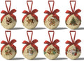 Vintage Christmas Decor 16Pcs - Vintage Christmas Ornaments Tree Decorations Hanging Balls, Classic Decorations Ball 2.36 Inch for Xmas Tree Party Home Holiday by GPGHEFlags