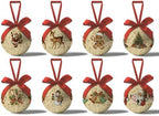 Vintage Christmas Decor 16Pcs - Vintage Christmas Ornaments Tree Decorations Hanging Balls, Classic Decorations Ball 2.36 Inch for Xmas Tree Party Home Holiday by GPGHEFlags