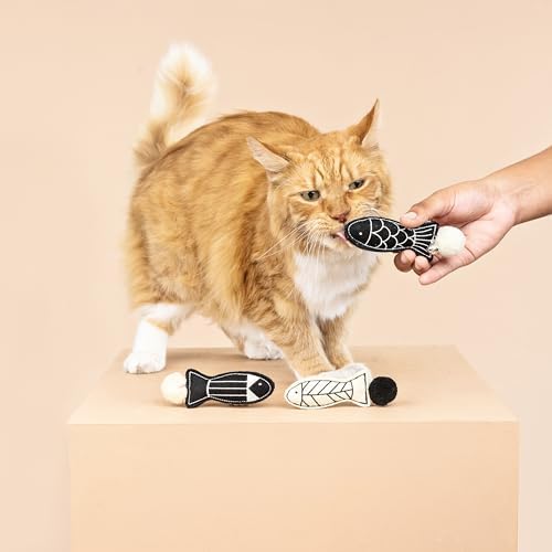 Fringe Studio, Off THE Scales Durable Cotton Canvas Cat Toy, 3PCS Set, PetShop Collection (904028) - Image 4