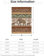 Lotus Elephants Throw Blanket Lightweight Warm Flannel Fleece Blankets Cozy Soft Air Conditioning Blanket Gift for Women Men Girls Boys 60"x50" - Image 4