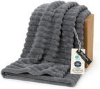 Bedsure Soft Twin Blanket for Bed Decor Gifts Frost Gray 60"x80" by BEDSURE