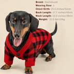 Dog Christmas Sweater Red Plaid Cardigans Dog Christmas Outfit Soft Warm Knitted Pet Clothes Cold Weather Puppy Clothes for Small Medium Large Dogs Cats - Image 2