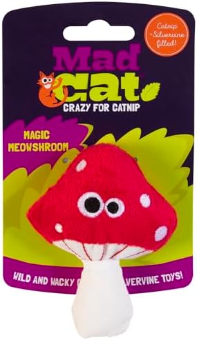 Mad Cat Magic Meowshroom Wacky Catnip and Silvervine Plush Cat Toy, 1 Pack by Unknown
