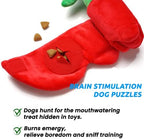 Dog Toys, Dog Puzzle Toys, Valentine Day Dog Toys, Enrichment Squeaky Crinkle Plush Treat Dispensing Mental Stimulation Dog Toy, Rose - Image 3
