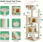 DUMOS 54 Inch Cat Tree Tower with Scratching Posts, Multi-Level - Image 3