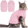 IECOii Cat Sweater for Cats, Warm Knit Kitten Clothes for Fall Winter, XS-L by IECOii