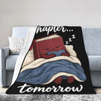 Sleepy Book Blanket Throw Gift for Girls Women 60"X50" - Image 4