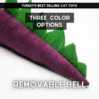 pawdaz Large Cat Toy Dino, Catnip Matatabi Silvervine Filled Help Relief Stress Interactive Indoor Cat Kicker with Bell and Smell (Purple) - Image 7