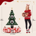 YITAHOME 58.2in Christmas Cat Tree with Cat Tunnel - Image 4