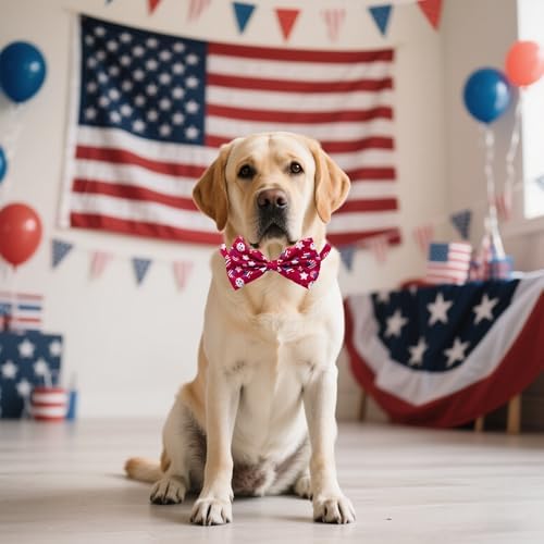 4th of July Dog Bow Ties Bulk for Large Dogs 30 Pack 5.1"*3.1" L - Image 5