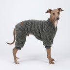 Fitwarm Turtleneck Fleece Dog Sweater Pajamas, Warm Winter Dog Clothes for Small Dogs Boy Girl, Fuzzy Pet Onesie with Feet, Dark Grey, XS - Image 4
