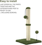 MECOOL Cat Scratching Post Premium Basics Kitten Scratcher Sisal Scratch Posts with Hanging Ball 22in for Kittens or Smaller Cats, Cactus Green - Image 7