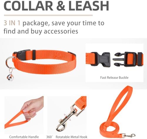 PUPTECK Dog Harness, Collar and Leash Set No Pull for Small Medium Sized - Image 4