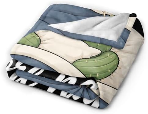 Sleepy Cactus Blanket Throw Gift for Girls Women 60"X50" - Image 5